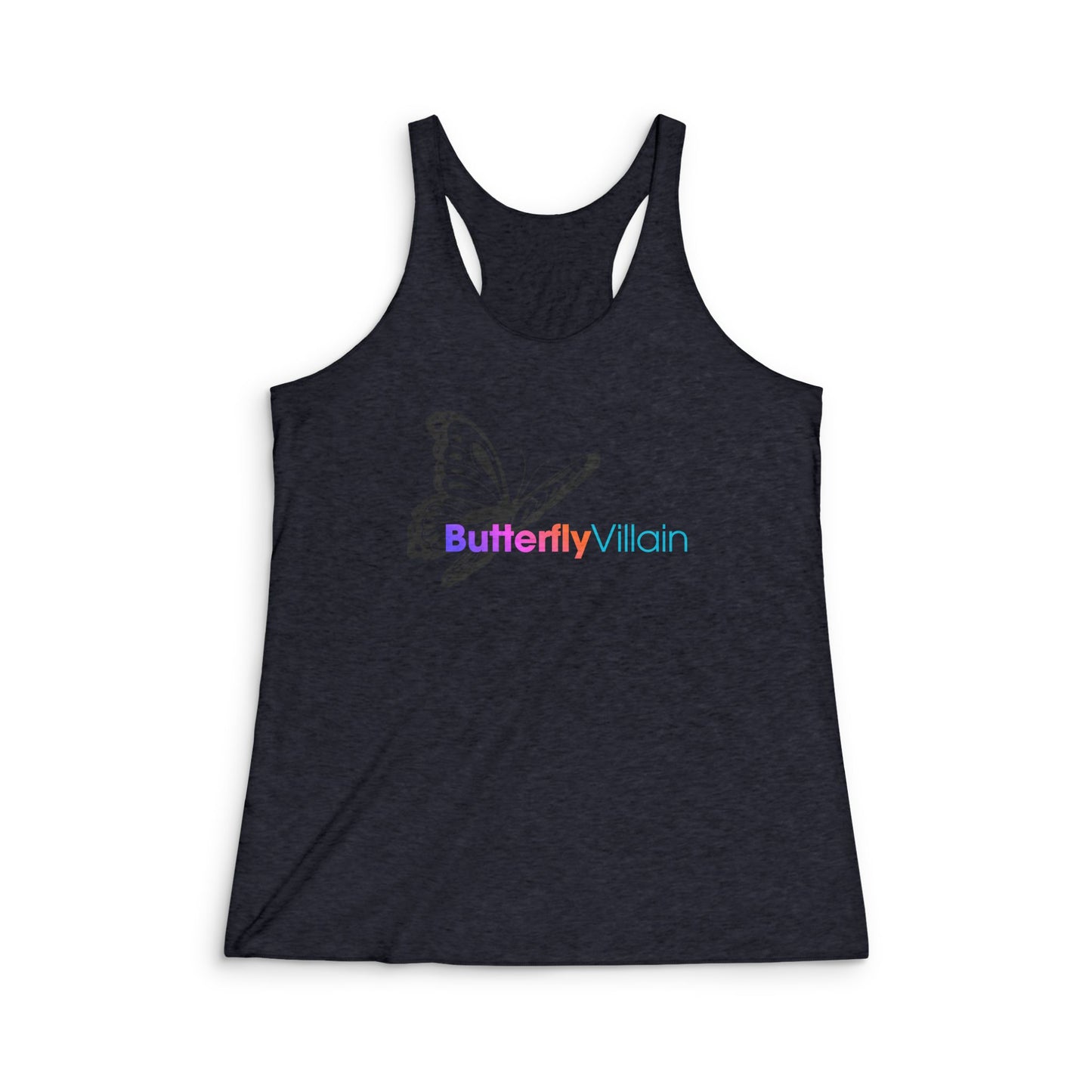 The Butterfly Villain - Women's Tri-Blend Racerback Tank